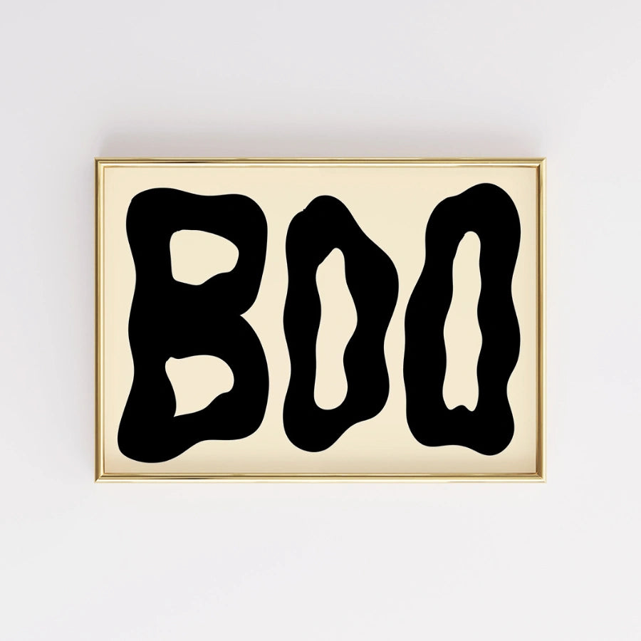 BOO Halloween Printable – Minimal Halloween Wall Art