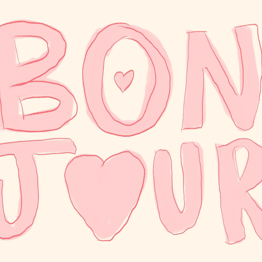 Bonjour Wall Art Print – French Word Poster