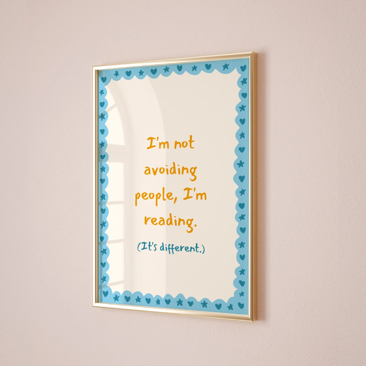 Stampa di lettura - Divertente citazione libresca da parete