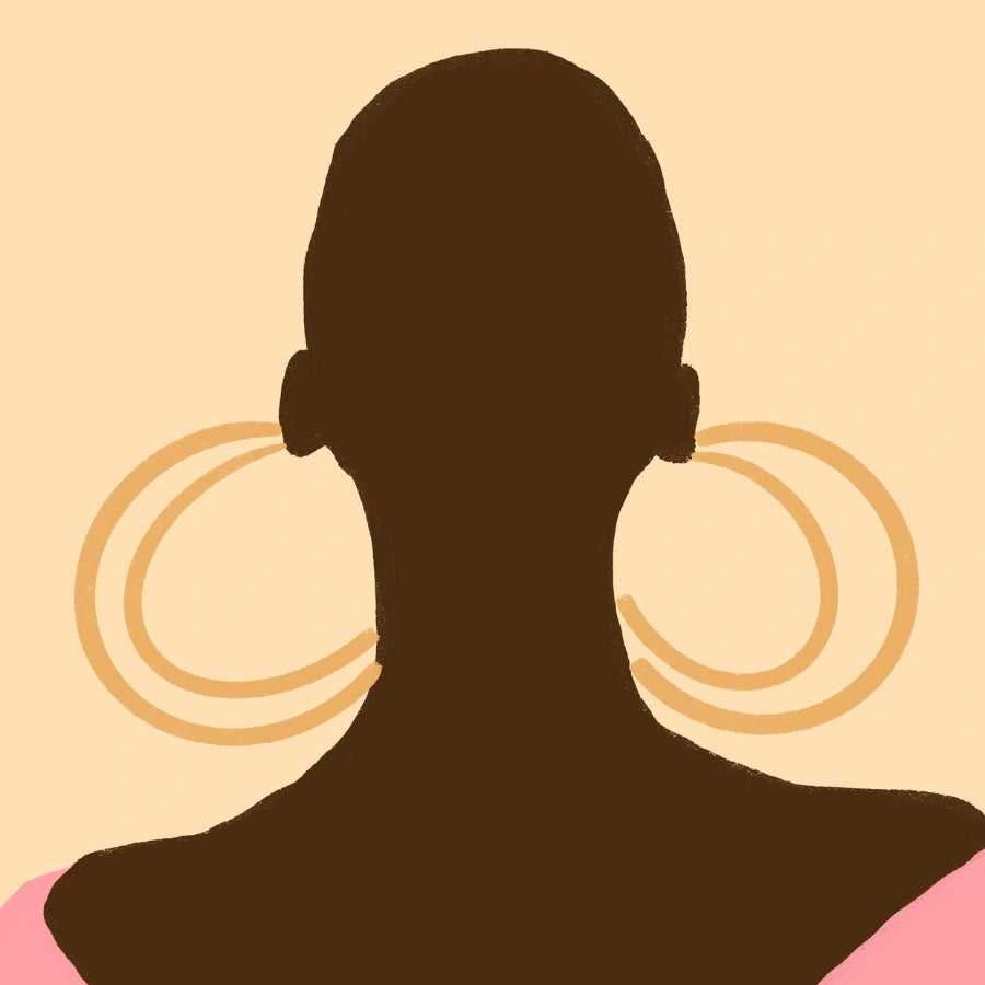 Bold Silhouette Boho Wall Art – Minimal Chic Portrait