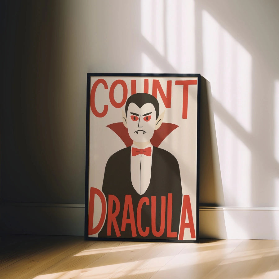 Graf Dracula Halloween-Druck – Lustige Vampir-Wandkunst