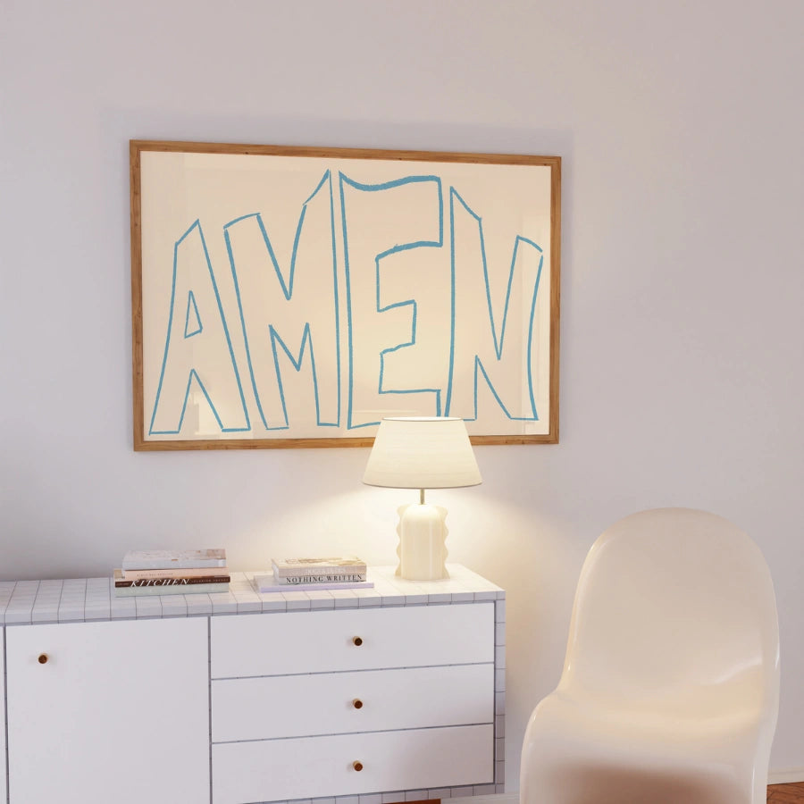 Amen Wall Art – Minimalist Christian Print