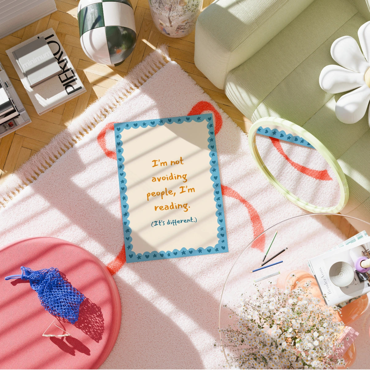 Stampa di lettura - Divertente citazione libresca da parete