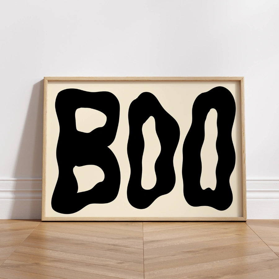 BOO Halloween Printable – Minimal Halloween Wall Art