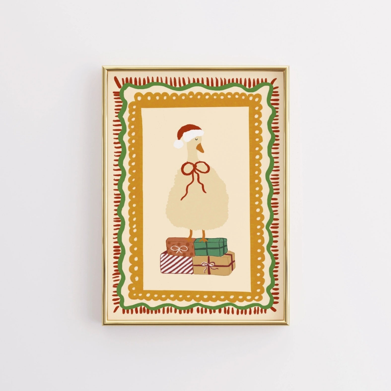 Christmas Goose Nursery Print