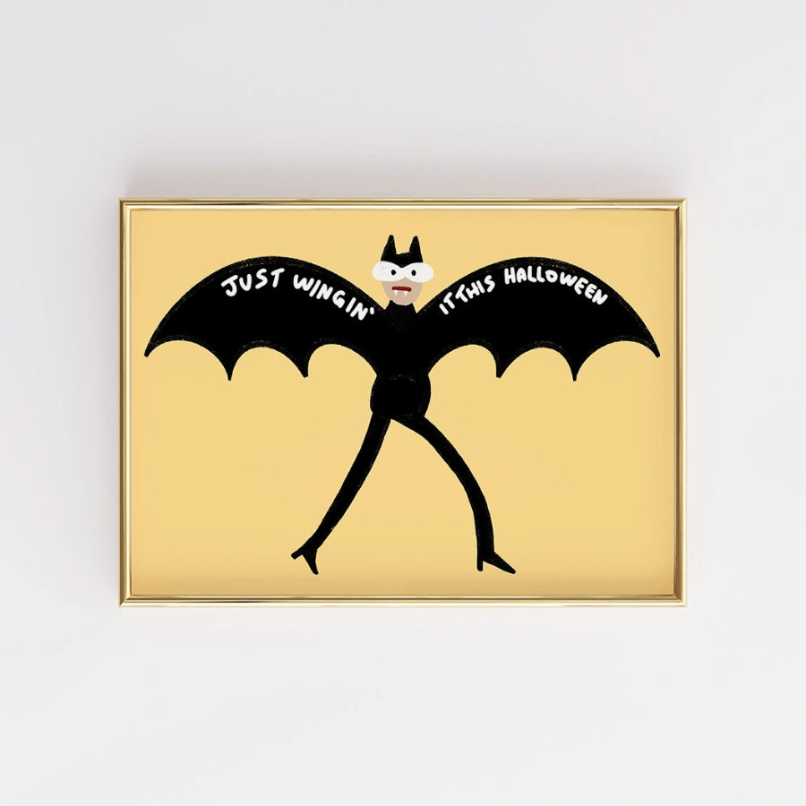 Funny Bat Halloween Printable – Just Winging It Wall Art