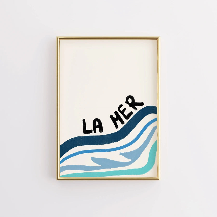 La Mer Wall Art - Minimal Ocean Poster