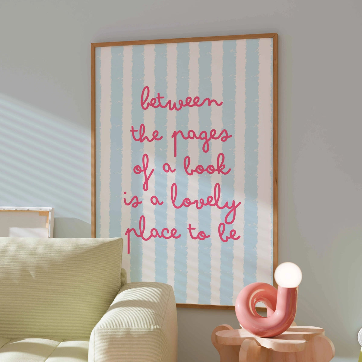 Lovely Book Quote Print – Pastel Reading Wall Art