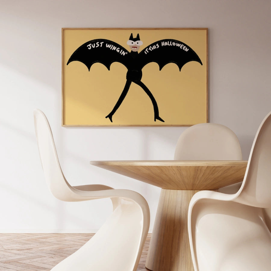 Funny Bat Halloween Printable – Just Winging It Wall Art