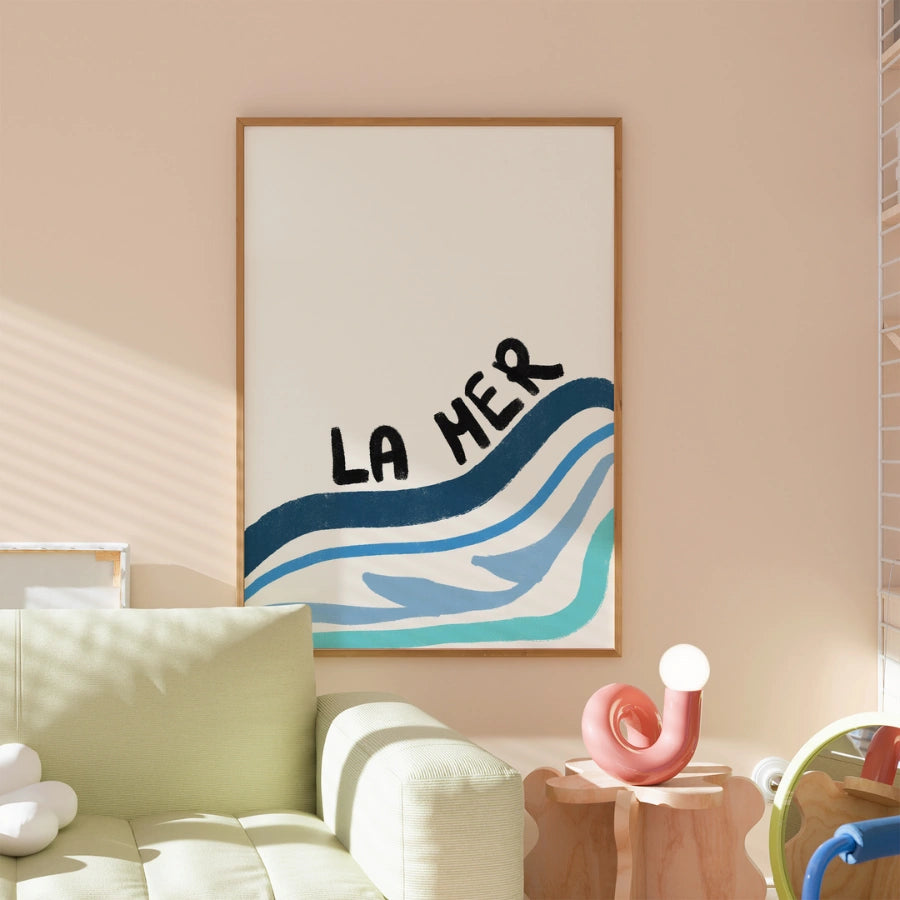 La Mer Wall Art - Minimal Ocean Poster