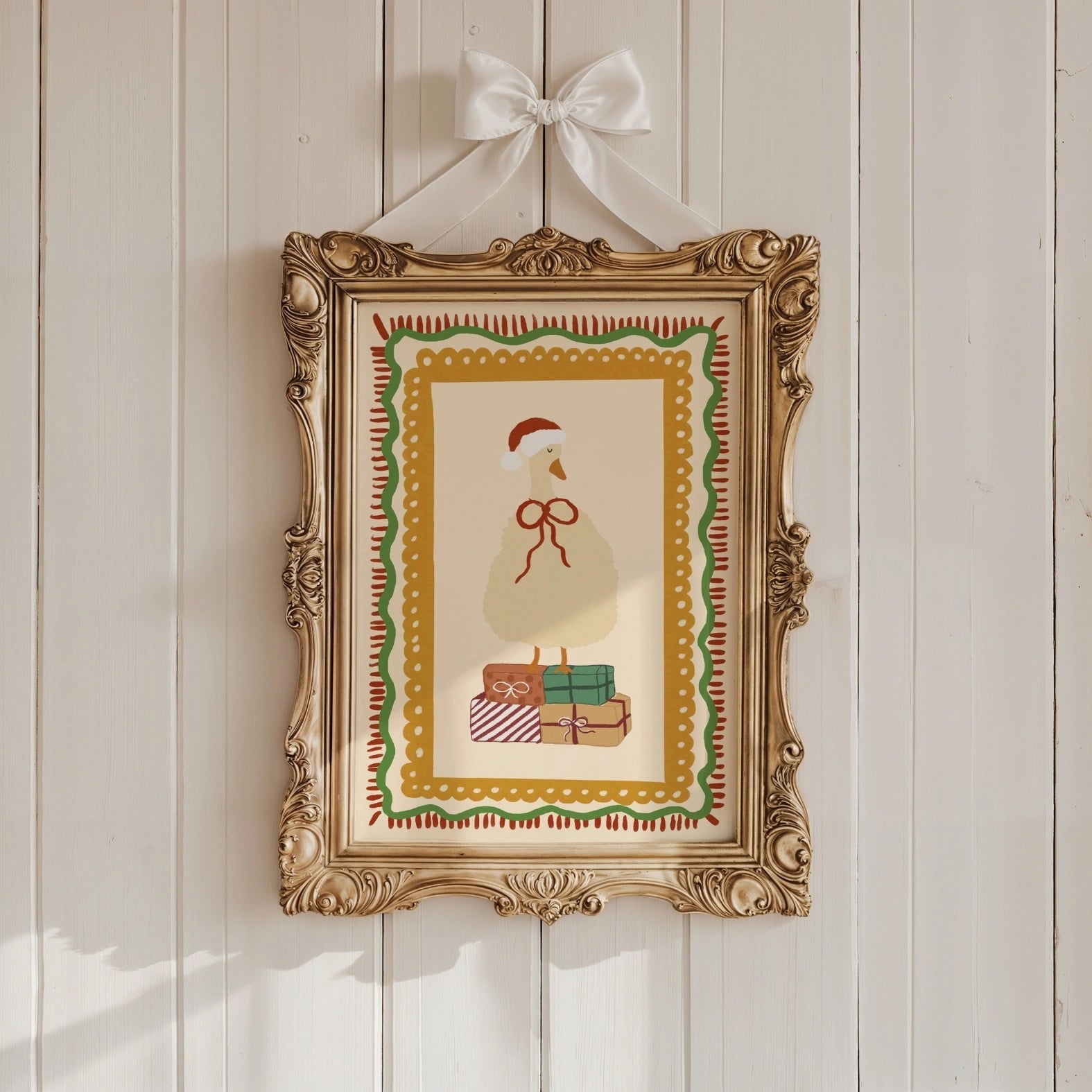 Christmas Goose Nursery Print