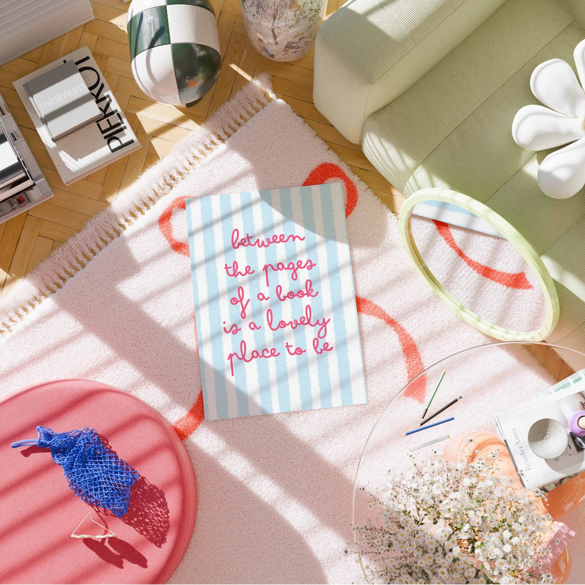 Lovely Book Quote Print – Pastel Reading Wall Art