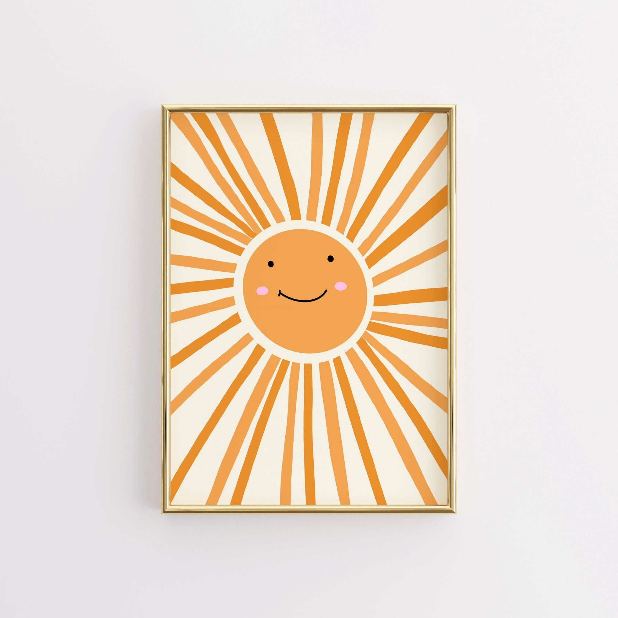 Smiling Sun Wall Art – Sunshine Nursery Poster