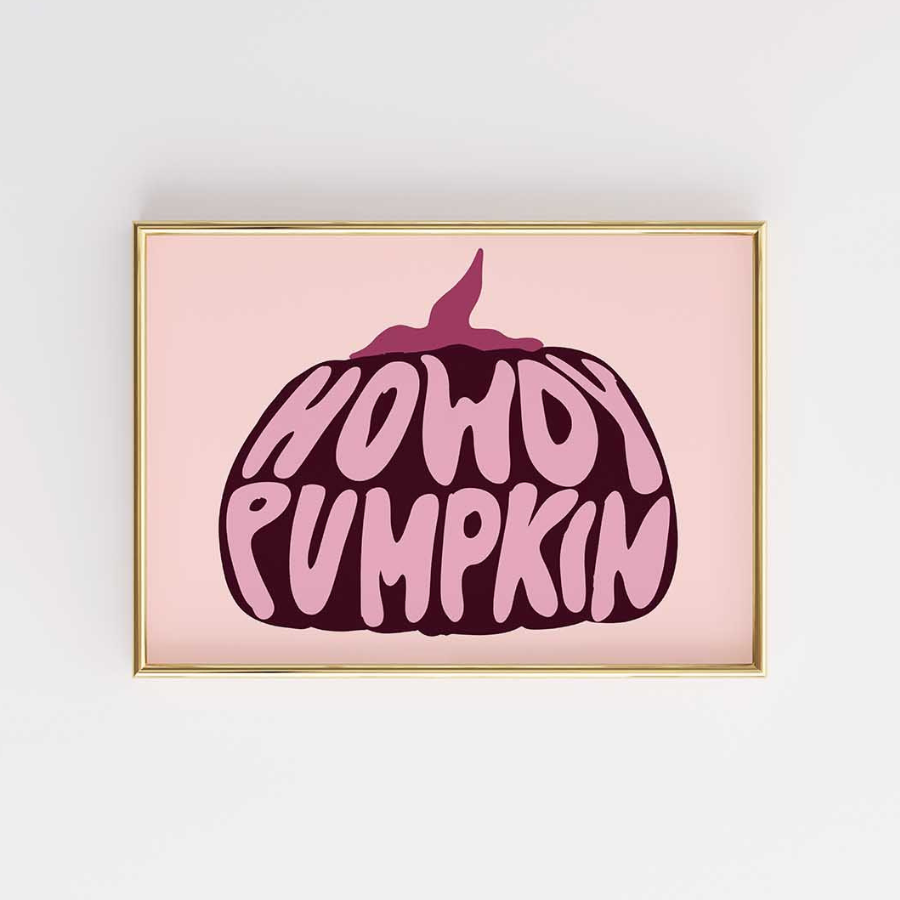 Howdy Pumpkin Wall Art – Cute Halloween Decor