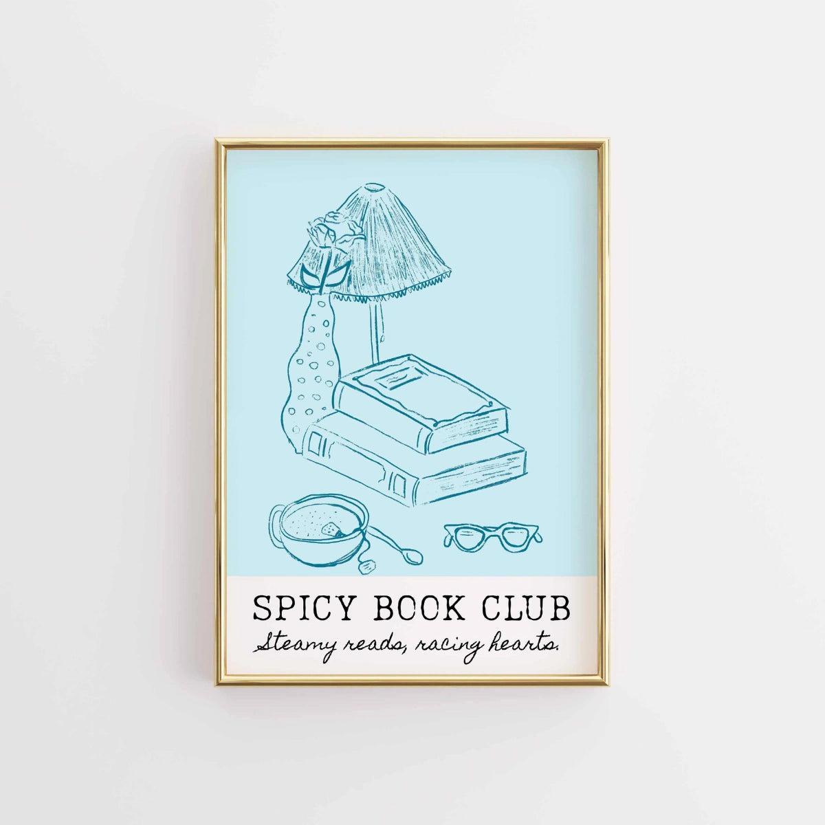 Spicy Book Club Wall Art – Steamy Romance Print