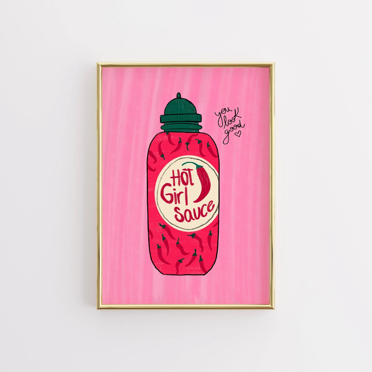 Hot Girl Sauce Wall Art – Kitchen Poster