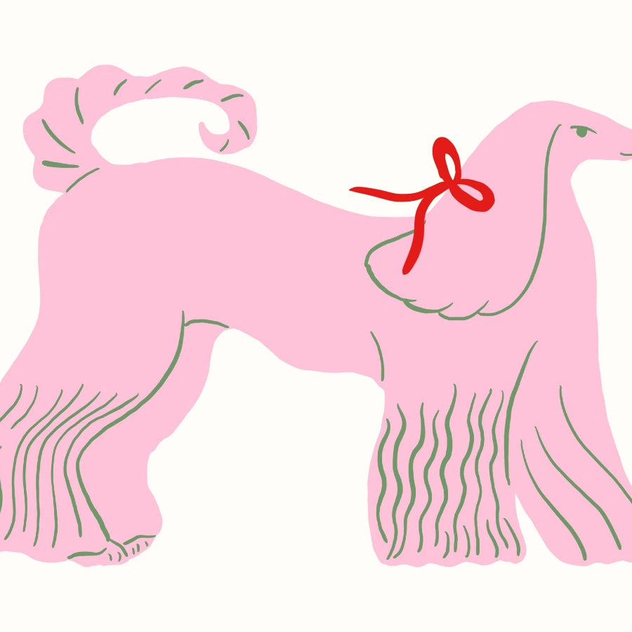 Pink Poodle Wall Art – Cute Dog Print for Girls Room