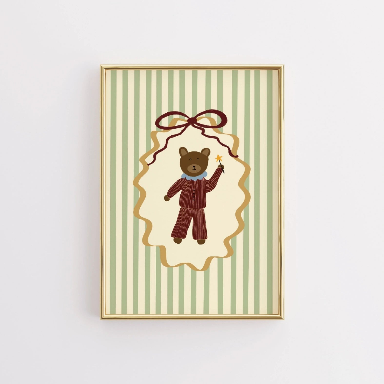 Christmas Bear Nursery Print