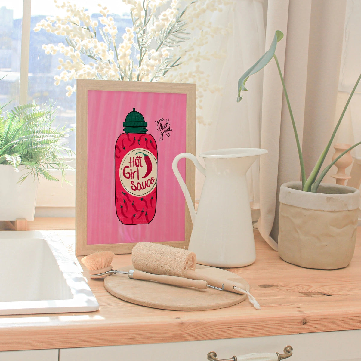 Wandbild „Hot Girl Sauce“ – Küchenposter