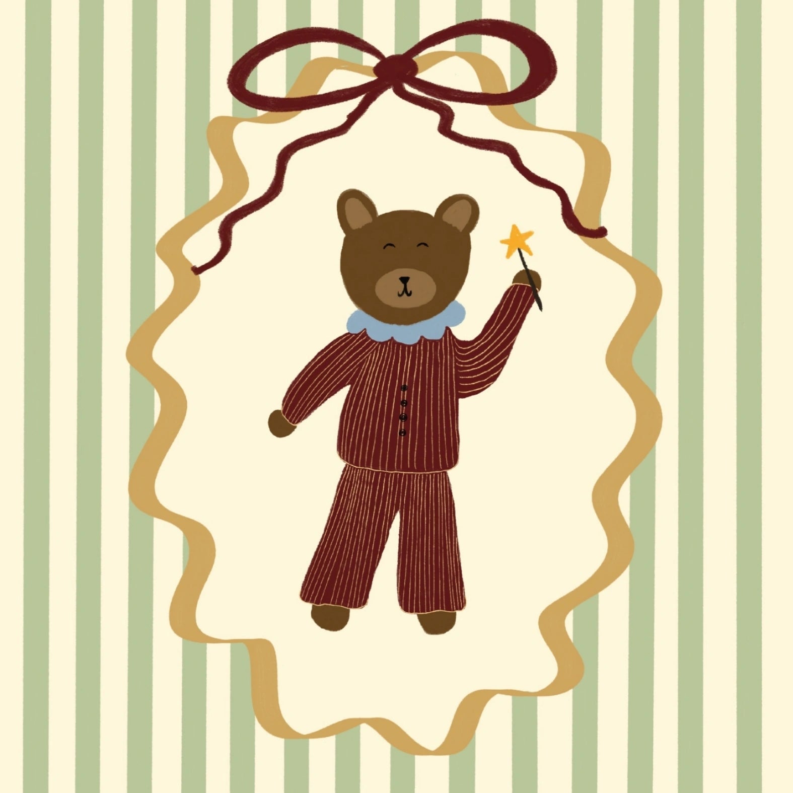Christmas Bear Nursery Print