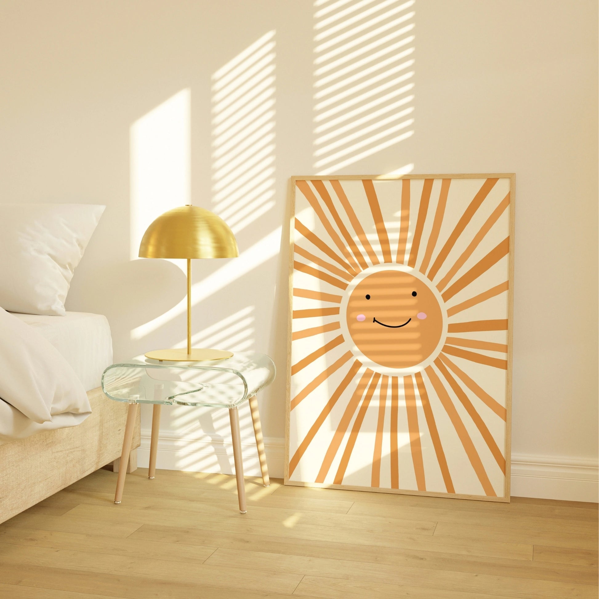 Smiling Sun Wall Art – Sunshine Nursery Poster