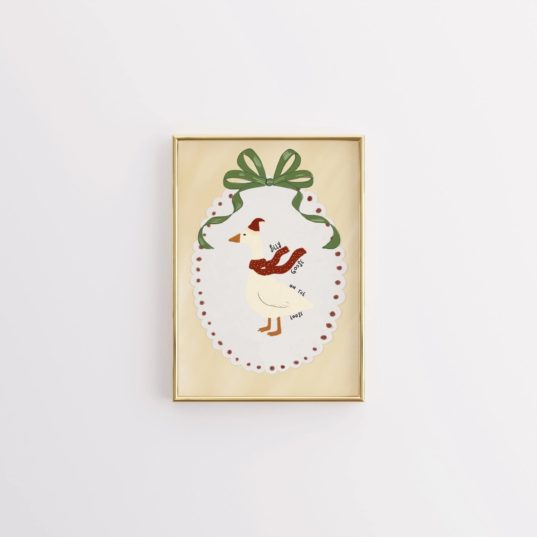 Christmas Goose Nursery Print