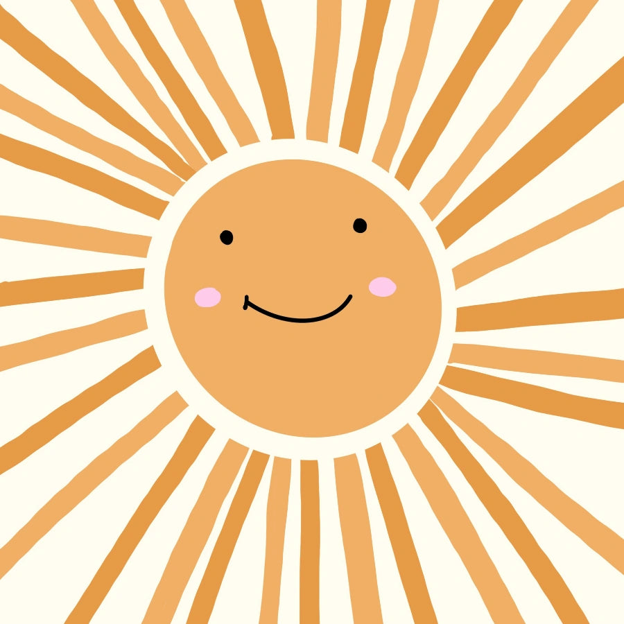 Smiling Sun Wall Art – Sunshine Nursery Poster