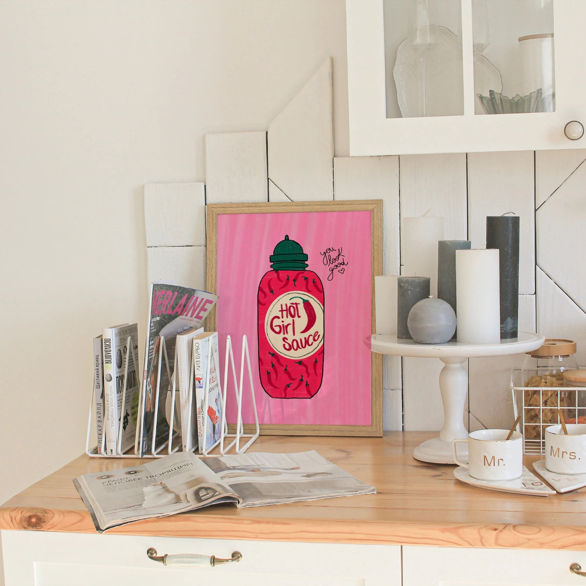 Wandbild „Hot Girl Sauce“ – Küchenposter