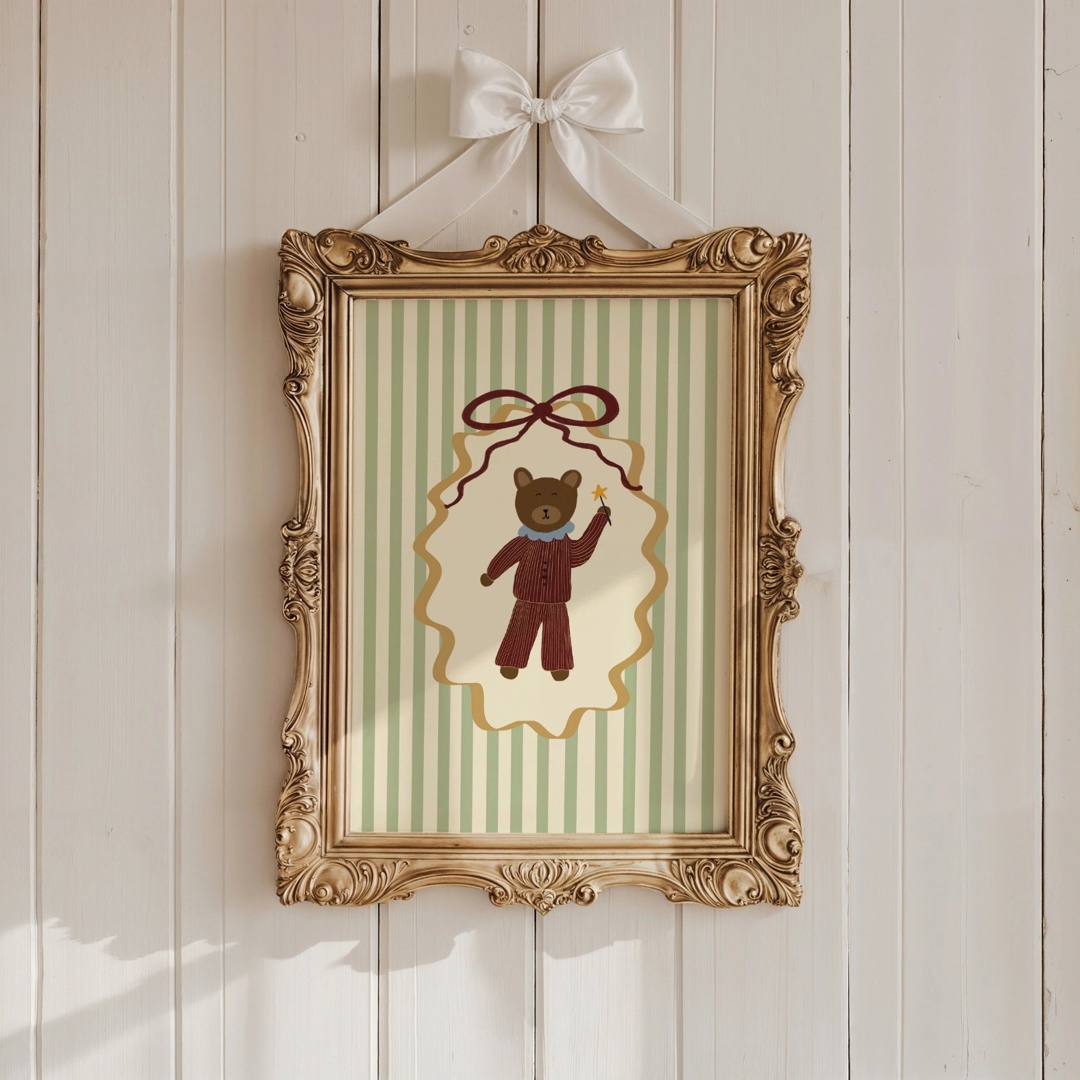 Christmas Bear Nursery Print