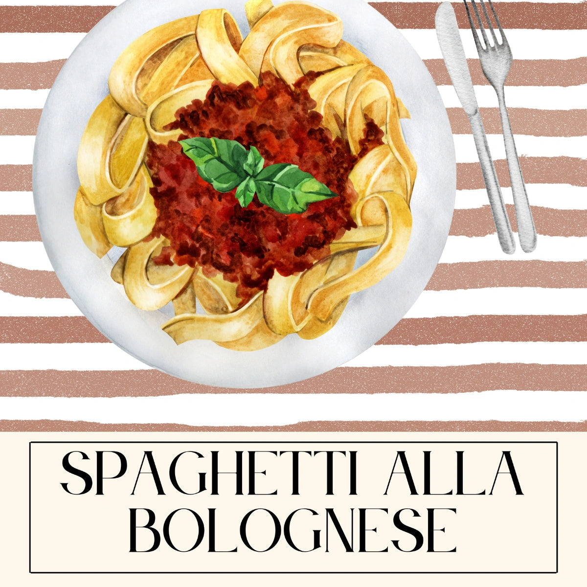 Spaghetti Kitchen Wall Art – Italian Pasta Print