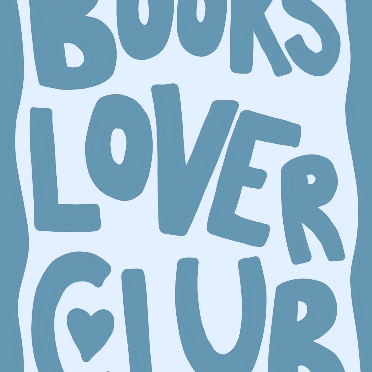 Books Lover Club Wall Art – Blue Aesthetic Print