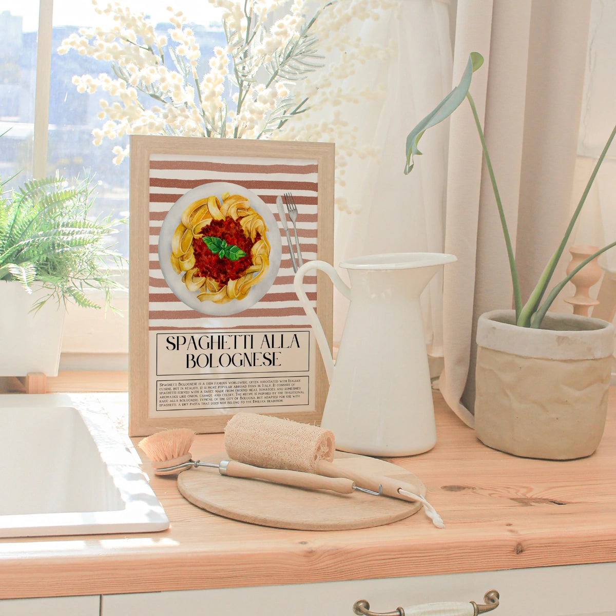 Spaghetti Kitchen Wall Art – Italian Pasta Print