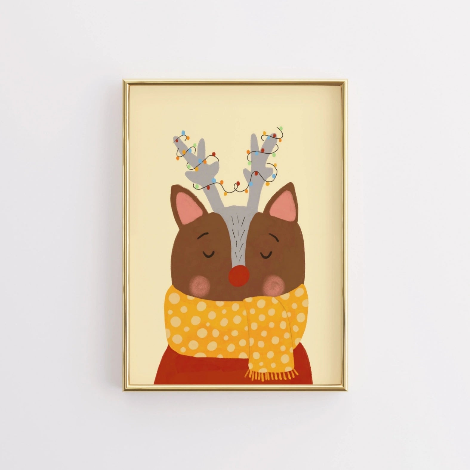 Christmas Reindeer Nursery Print