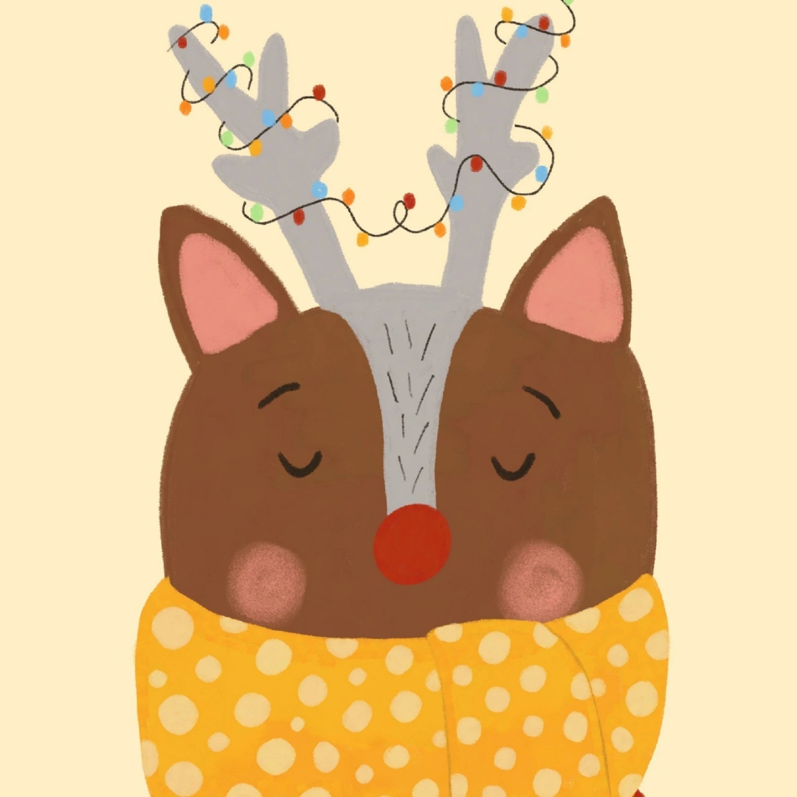 Christmas Reindeer Nursery Print