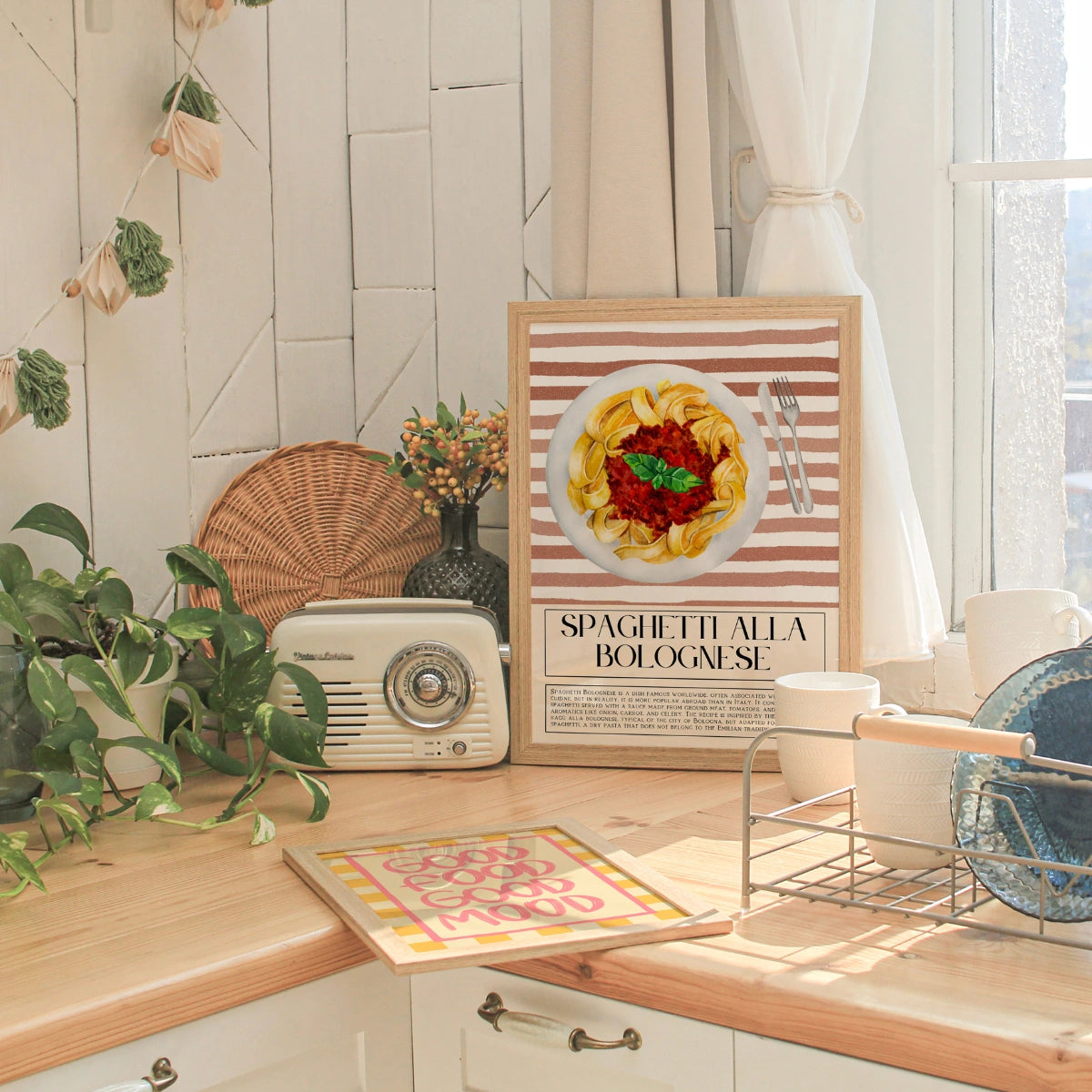 Spaghetti Kitchen Wall Art – Italian Pasta Print