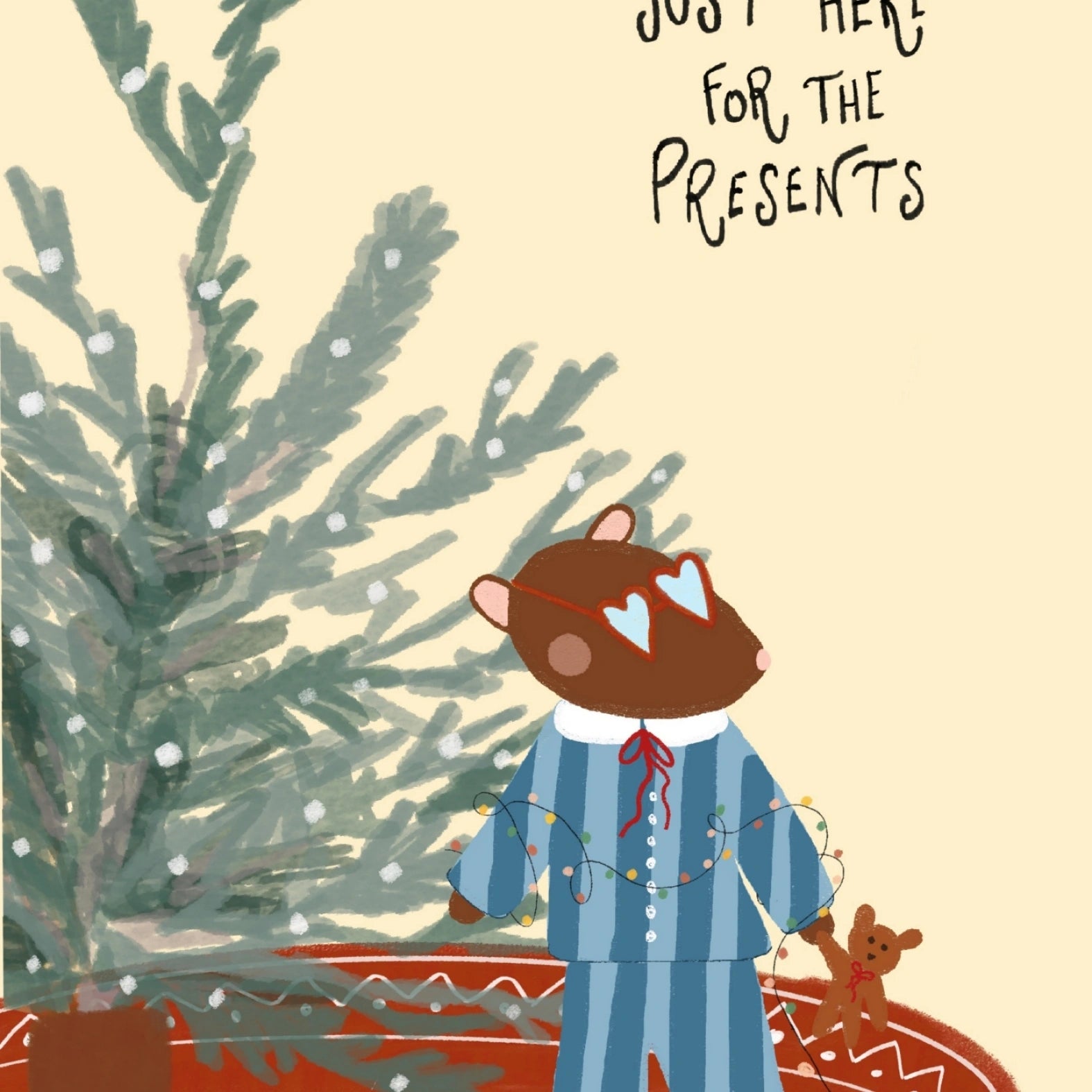 Christmas Bear Nursery Print