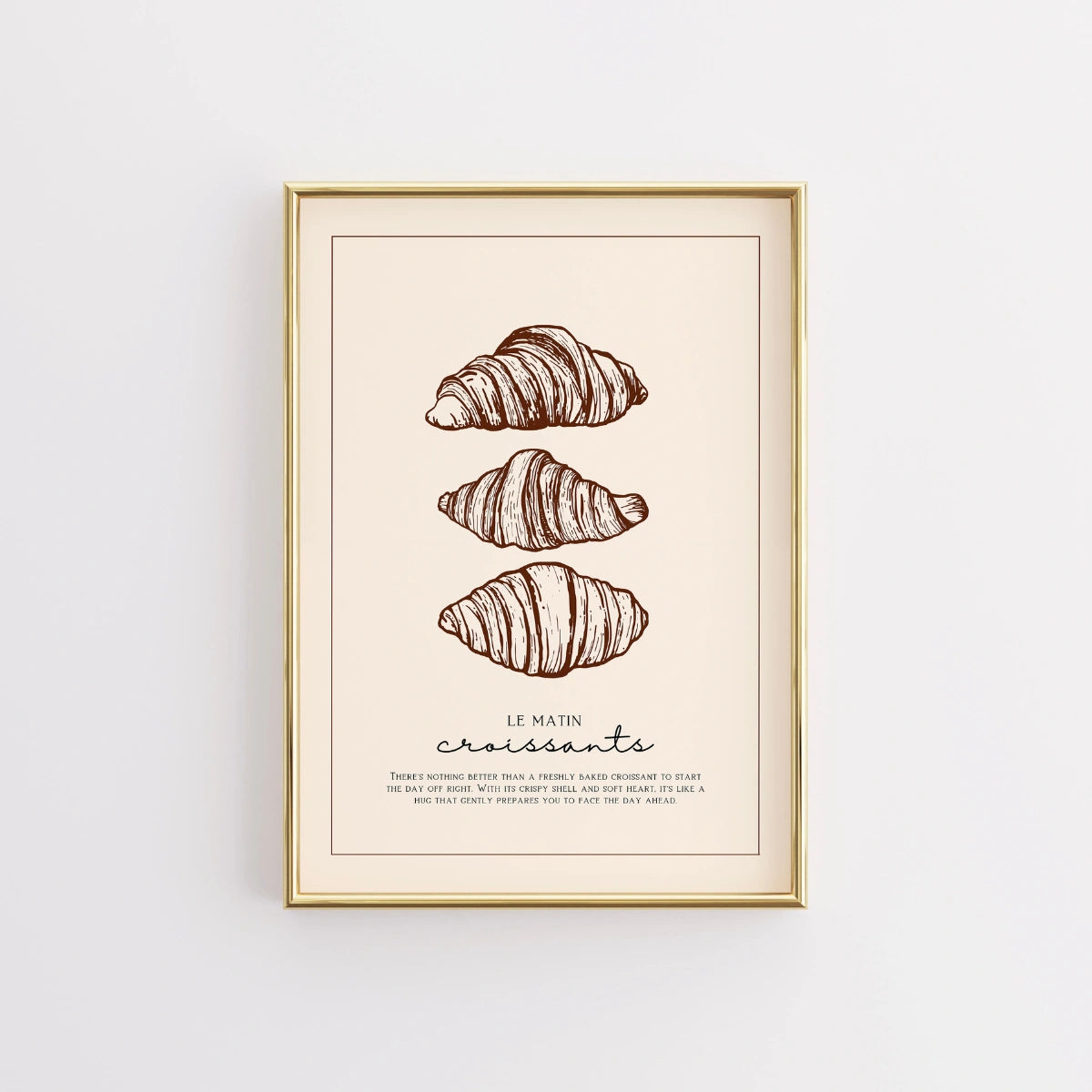 Croissant Kitchen Print – French Pastry Wall Art
