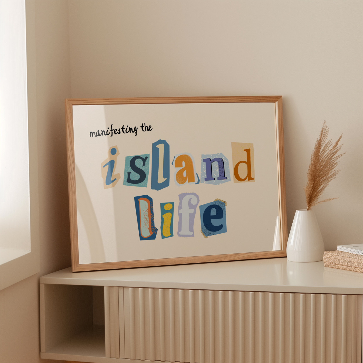 Island Life Wall Art – Manifesting Tropical Summer Print