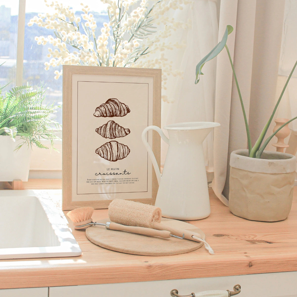 Croissant Kitchen Print – French Pastry Wall Art