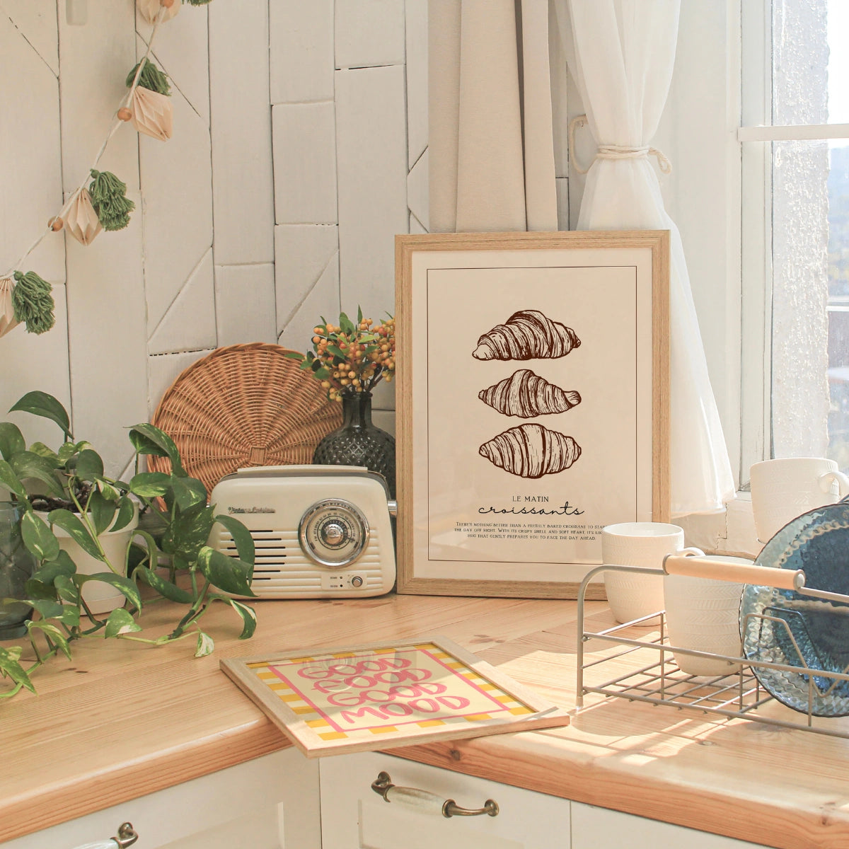 Croissant Kitchen Print – French Pastry Wall Art