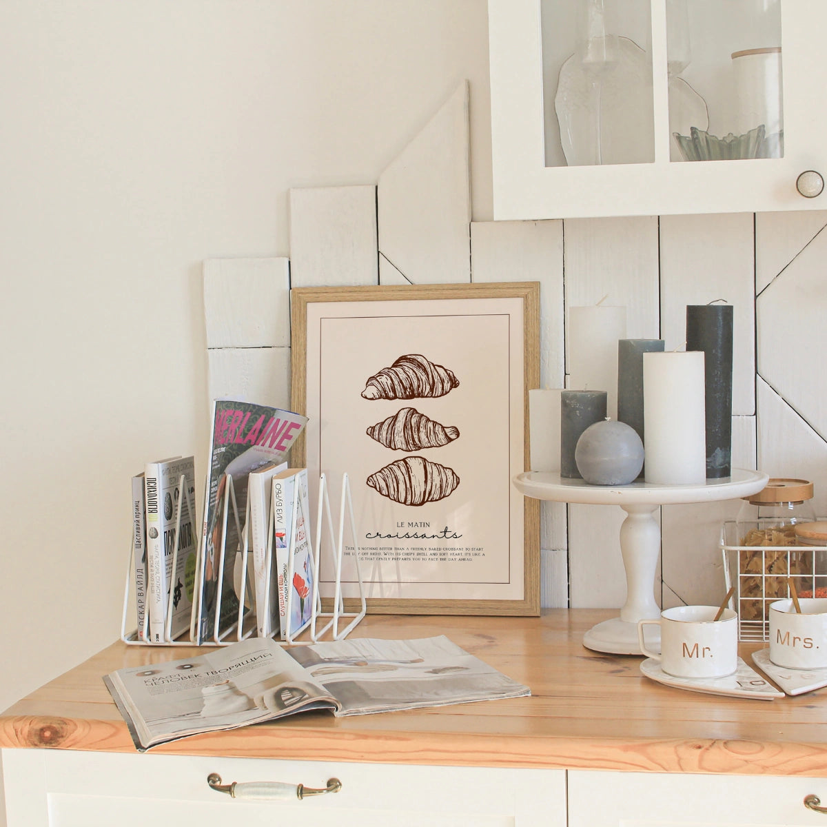 Croissant Kitchen Print – French Pastry Wall Art