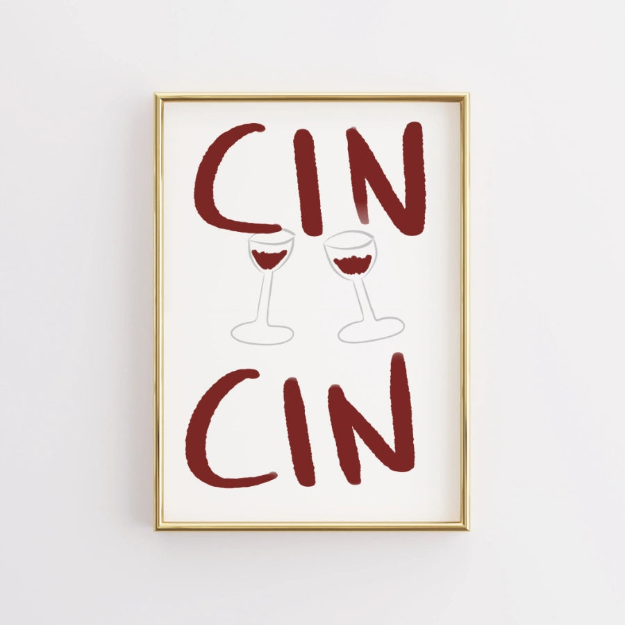 Cin Cin Kitchen Print – Italian Wine Wall Art
