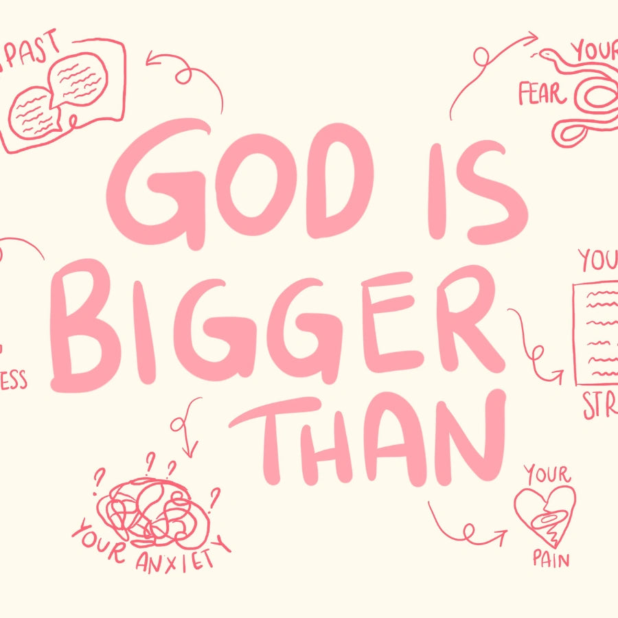 God Is Bigger Than Wall Art – Christian Inspirational Print