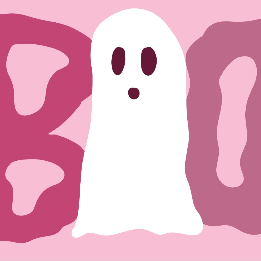 BOO Ghost Wall Art – Fun Fall Aesthetic Poster