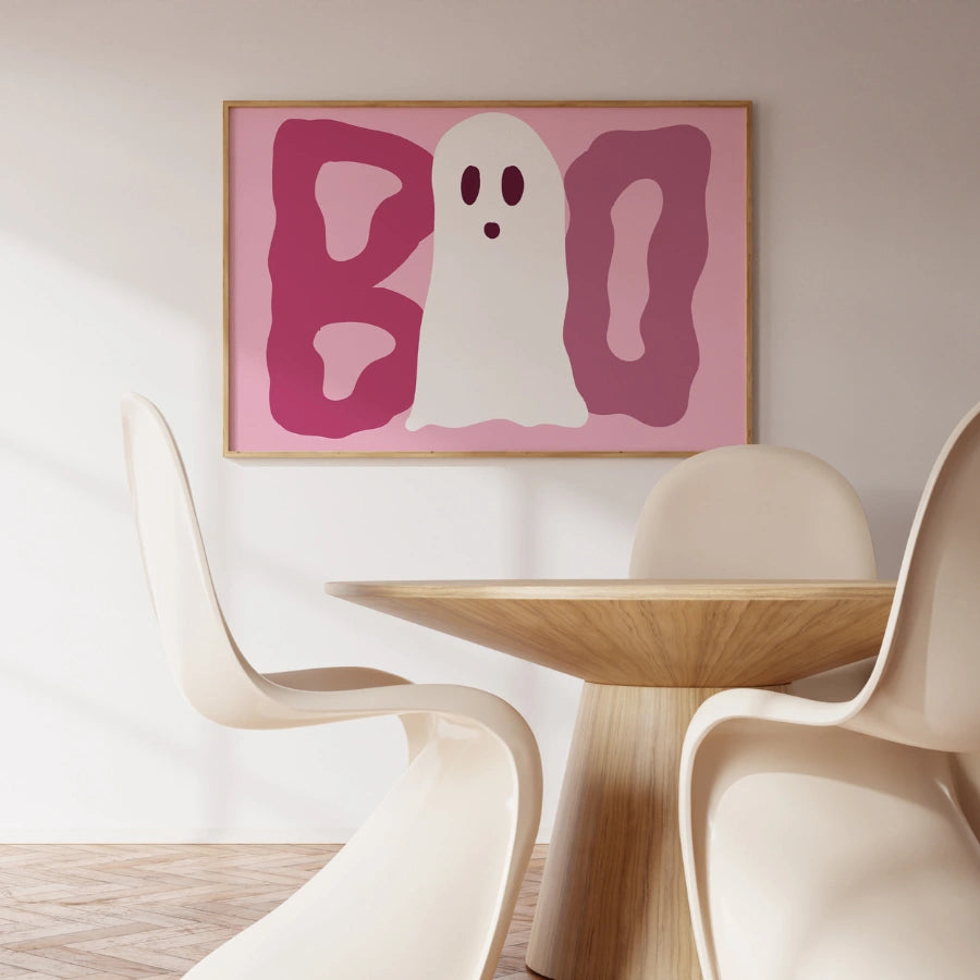 BUH! Geister-Wandbild – Lustiges Herbstposter
