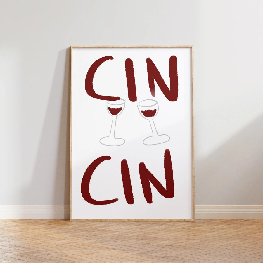 Cin Cin Kitchen Print – Italian Wine Wall Art