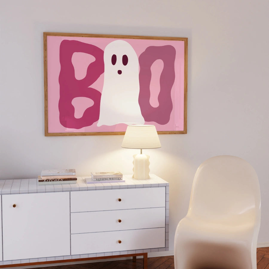 BUH! Geister-Wandbild – Lustiges Herbstposter