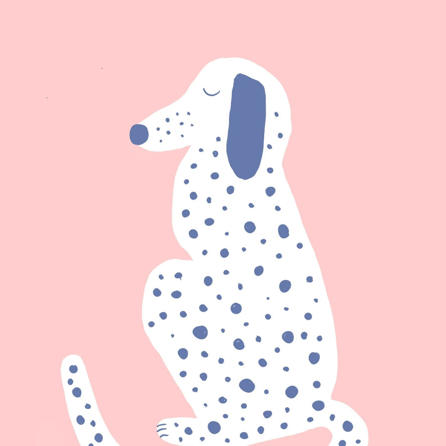 Boss Vibes Dog Print – Cute Pink Nursery Wall Art