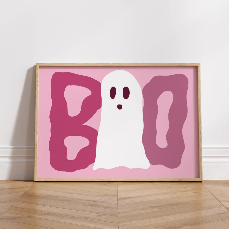 BUH! Geister-Wandbild – Lustiges Herbstposter