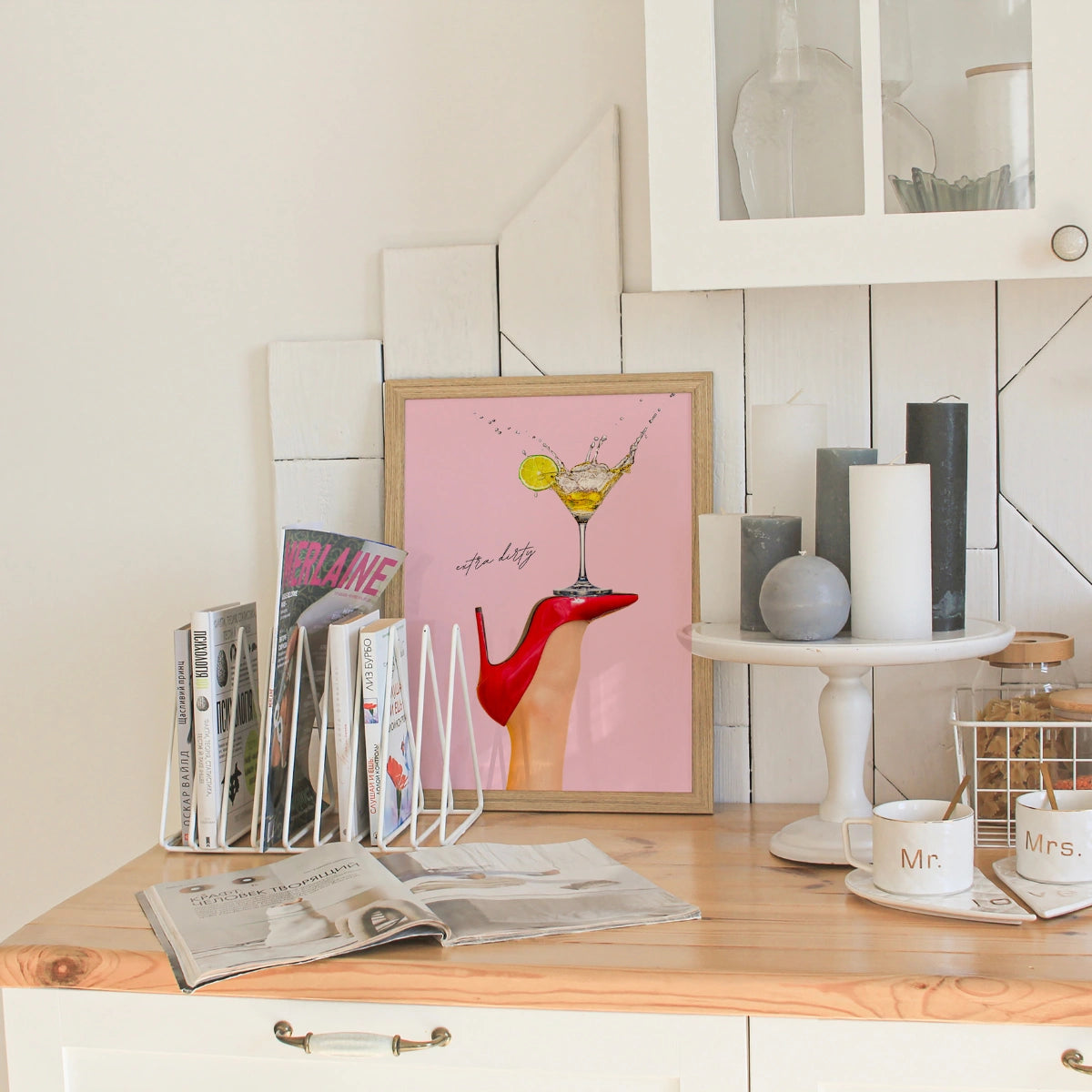 Extra Dirty Martini Print – Glam Cocktail Wall Art